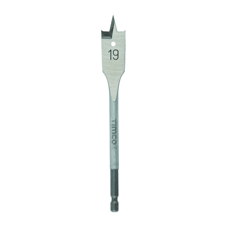 This is an image of Timco - Flat Wood Bit 19.0 x 152 (1 Each Blister Pack) FB19
