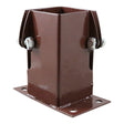 This is an image of Timco - Flush Fit Bolt Down Shoe - Bolt Secure - Oxide Red 100mm FBDB100