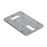 This is an image of Timco - Flat Connector Plates - Galvanised 62 x 100mm (5 Pieces Bag) FCP100