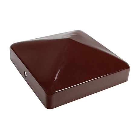 This is an image of Timco - Fence Post Cap - Oxide Red 100mm (1 Each Unit) FPC100
