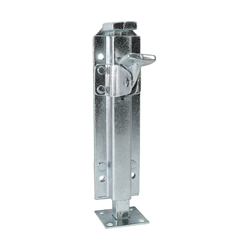 This is an image of Timco - Foot Bolt - Zinc 8" (1 Each Plain Bag) GFB8ZB