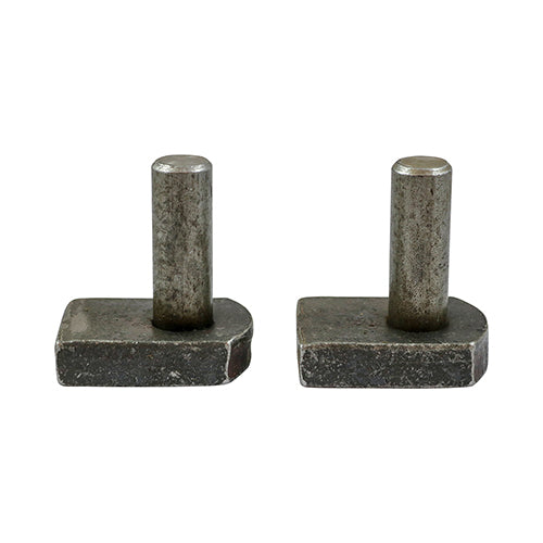 This is an image of Timco - Gate Hooks to Weld - Self Coloured 16mm (2 Pieces Plain Bag) GHW16S