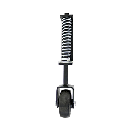 This is an image of Timco - Spring Loaded Field Gate Wheel - Heavy Duty - Black 370mm (1 Each Plain Bag) GW14BB