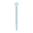 This is an image of Timco - Metal Construction Heavy Section Screws - Hex - Self-Drilling - Exterior - Silver Organic 5.5 x 80mm - (100 PCS Box) H80B