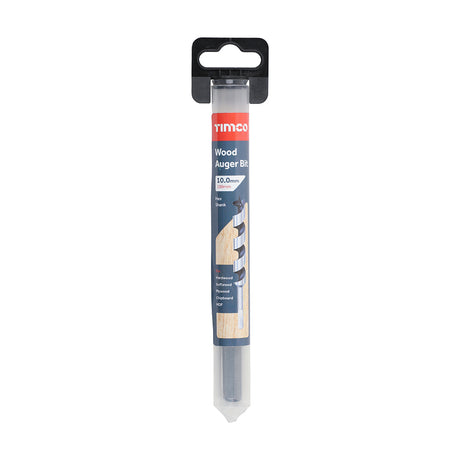 This is an image of Timco - Wood Auger Bit - Hex Shank 10.0 x 100 (1 Each Tube) HA10100