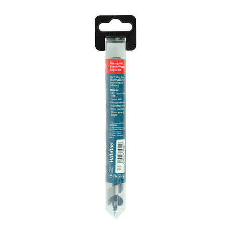 This is an image of Timco - Wood Auger Bit - Hex Shank 16.0 x 155 (1 Each Tube) HA16155