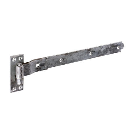 This is an image of Timco - Pair of Cranked Band & Hook On Plates - Hot Dipped Galvanised 400mm (1 Pairs Plain Bag) HBC400G
