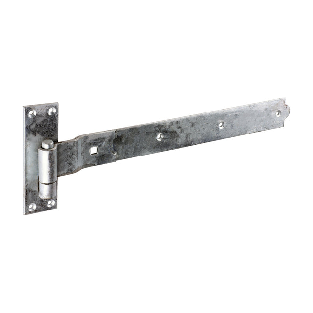 This is an image of Timco - Pair of Cranked Band & Hook On Plates - Hot Dipped Galvanised 450mm (1 Pairs Plain Bag) HBC450G