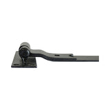 This is an image of Timco - Pair of Cranked Band & Hook On Plates - Black 500mm (1 Pairs Plain Bag) HBC500B