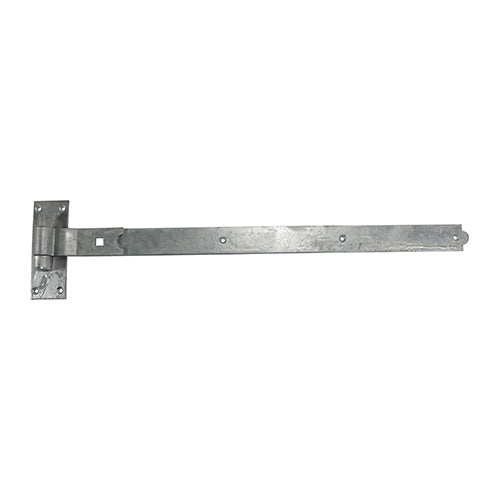 This is an image of Timco - Pair of Cranked Band & Hook On Plates - Hot Dipped Galvanised 900mm (1 Pairs Plain Bag) HBC900G