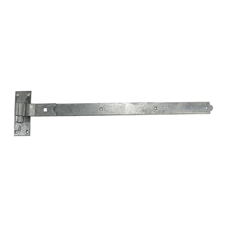 This is an image of Timco - Pair of Cranked Band & Hook On Plates - Hot Dipped Galvanised 900mm (1 Pairs Plain Bag) HBC900G