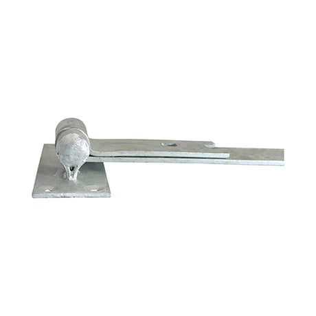 This is an image of Timco - Pair of Straight Band & Hook On Plates - Hot Dipped Galvanised 500mm (1 Pairs Plain Bag) HBS500G
