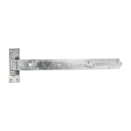 This is an image of Timco - Pair of Straight Band & Hook On Plates - Hot Dipped Galvanised 600mm (1 Pairs Plain Bag) HBS600G