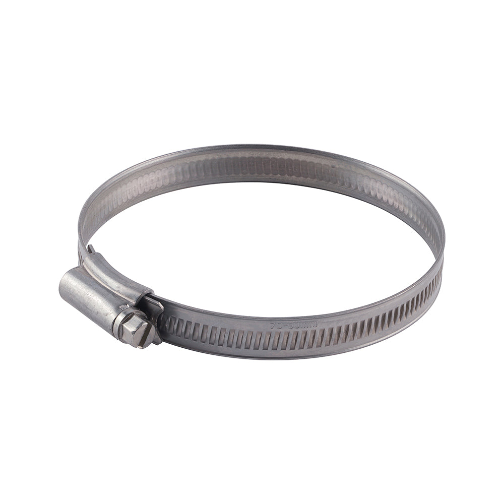 This is an image of Timco - Hose Clips - Stainless Steel 70 - 90mm - (10 PCS Bag) HC7090SS