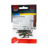 This is an image of Timco - Hammer-In Fixings - PZ - Yellow 4.0 x 30mm - (10 PCS TIMpac) HPF30P