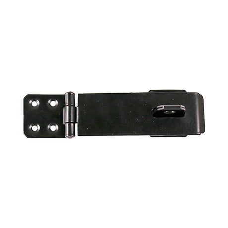 This is an image of Timco - Safety Pattern Hasp & Staple - Black 3" (1 Each TIMpac) HS3BP