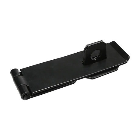 This is an image of Timco - Safety Pattern Hasp & Staple - Black 4 1/2" (1 Each Plain Bag) HS4BB