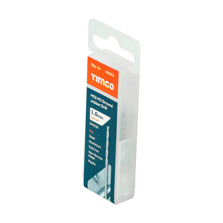This is an image of Timco - Ground Jobber Drills - HSS M2 1.0mm (10 Pieces Tube) HSSG1