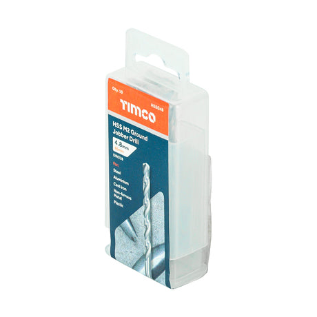 This is an image of Timco - Ground Jobber Drills - HSS M2 4.8mm (10 Pieces Tube) HSSG48