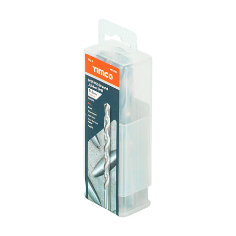 This is an image of Timco - Ground Jobber Drills - HSS M2 9.5mm (5 Pieces Tube) HSSG95
