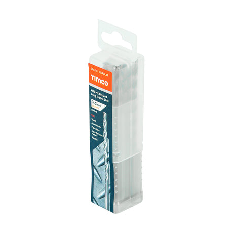 This is an image of Timco - Ground Long Jobber Drills - HSS M2 3.5mm (10 Pieces Tube) HSSGL35
