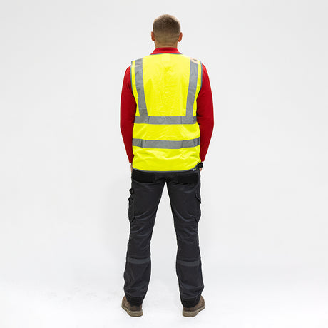 This is an image of Timco - Hi-Visibility Executive Vest - Yellow XXXX Large (1 Each Bag) HVEV4XL