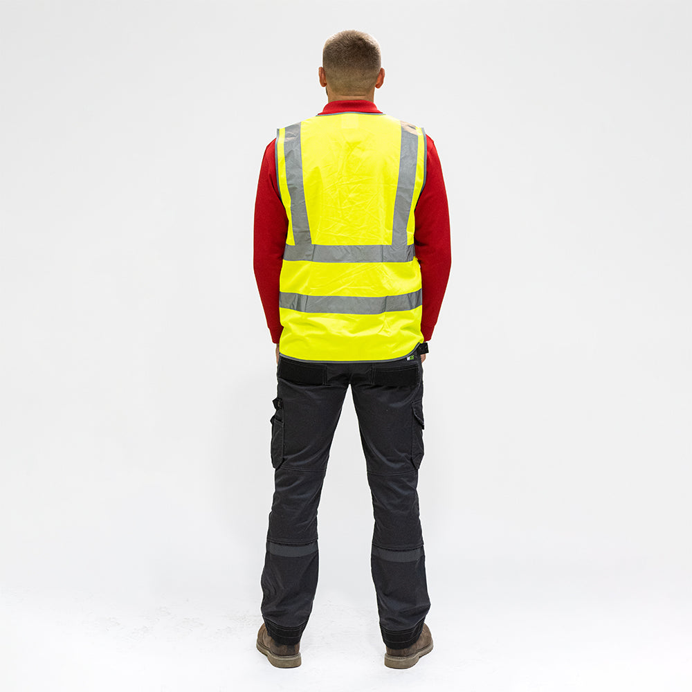 This is an image of Timco - Hi-Visibility Executive Vest - Yellow Large (1 Each Bag) HVEVLRG