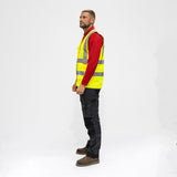This is an image of Timco - Hi-Visibility Executive Vest - Yellow Medium (1 Each Bag) HVEVMED