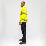 This is an image of Timco - Hi-Visibility Fleece Jacket - Yellow XXX Large (1 Each Bag) HVFJ3XL