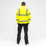 This is an image of Timco - Hi-Visibility Fleece Jacket - Yellow XXX Large (1 Each Bag) HVFJ3XL