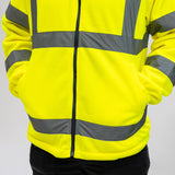 This is an image of Timco - Hi-Visibility Fleece Jacket - Yellow XXX Large (1 Each Bag) HVFJ3XL