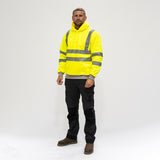 This is an image of Timco - Hi-Visibility Sweatshirt with Hood - Yellow XXXX Large (1 Each Bag) HVSWEAT4XL