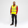 This is an image of Timco - Hi-Visibility Vest - Yellow XXXX Large (1 Each Bag) HVV4XL