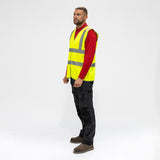 This is an image of Timco - Hi-Visibility Vest - Yellow XXXX Large (1 Each Bag) HVV4XL