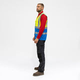 This is an image of Timco - Hi-Visibility Executive Vest - Yellow & Blue Large (1 Each Bag) HVVYBLRG