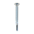 This is an image of Timco - Metal Construction Timber to Heavy Section Screws - Countersunk - Wing-Tip - Self-Drilling - Zinc 5.5 x 65mm - (200 PCS Box) HW65B