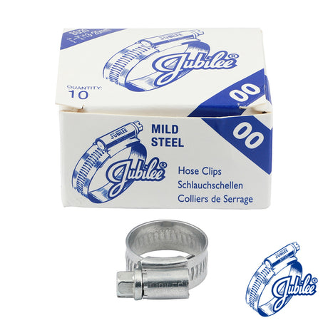 This is an image of Timco - Jubilee Clip Mild Steel - 00MS 13 - 20mm - (10 PCS Box) JUB00MS