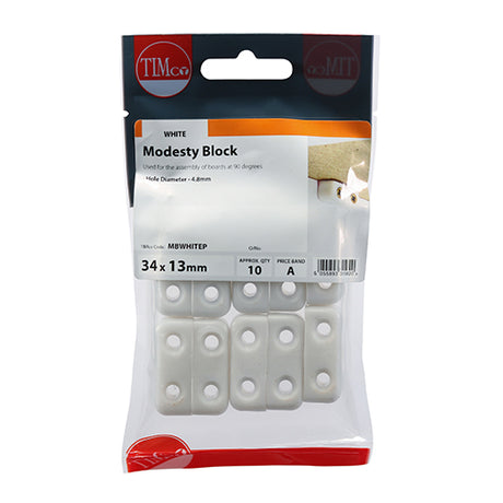 This is an image of Timco - Knock Down Blocks - White 35 x 25 x 12 (4 Pieces TIMpac) KDWHITEP