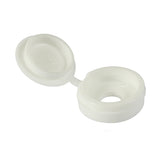 This is an image of Timco - Hinged Screw Caps - Large - White To fit 5.0 to 6.0 Screw - (50 PCS TIMpac) LHCCWHITEP