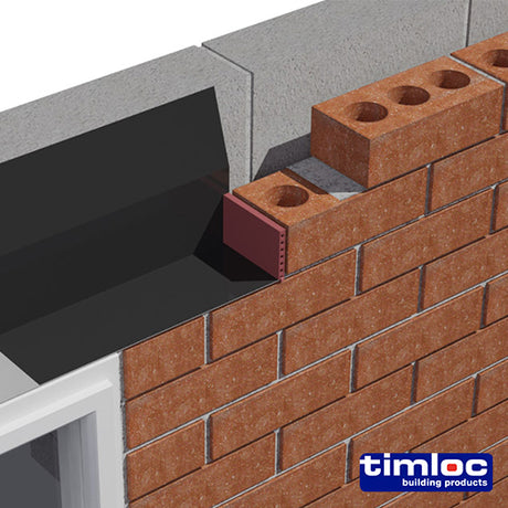 This is an image of Timco - Timloc Cavity Wall Weep Vent - Black - 1143BL 65 x 10 x 100mm (50 Pieces Box) LOC1143BL