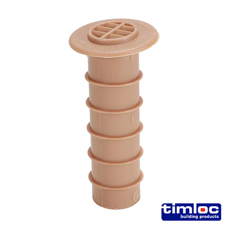 This is an image of Timco - Timloc Cavity Wall Drill Vent - Buff - DV2 80mm (50 Pieces Box) LOCDV2