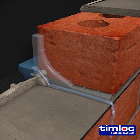 This is an image of Timco - Timloc Invisiweep Wall Weep - Clear - IW50CL 65 x 10 x 102mm (50 Pieces Box) LOCIW50CL