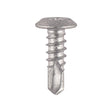 This is an image of Timco - Metal Construction Sheet & Framing Screws - PH - Low Profile Pan - Exterior - Silver Organic 4.8 x 16mm - (500 PCS Box) LPP16