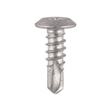 This is an image of Timco - Metal Construction Sheet & Framing Screws - PH - Low Profile Pan - Exterior - Silver Organic 4.8 x 16mm - (500 PCS Box) LPP16
