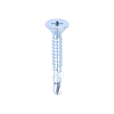 This is an image of Timco - Metal Construction Timber to Light Section Screws - Countersunk - Wing-Tip - Self-Drilling - Zinc 4.2 x 32mm - (200 PCS Box) LW32B