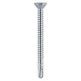 This is an image of Timco - Metal Construction Timber to Light Section Screws - Countersunk - Wing-Tip - Self-Drilling - Zinc 4.8 x 38mm - (260 PCS TIMbag) LW38BB
