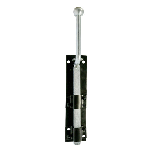 This is an image of Timco - Monkey Tail Bolt - Black 18" (1 Each Plain Bag) MBS18BB
