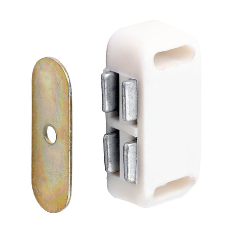 This is an image of Timco - Magnetic Catches - White 4kg - (100 PCS Bag) MC4BG