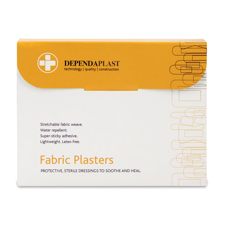 This is an image of Timco - Fabric Plasters Assorted (100 Pieces Box) MED516