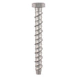 This is an image of Timco - Masonry Bolts - Hex - Exterior - Silver 10.0 x 130mm - (2 PCS TIMpac) MF10130PRE